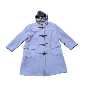 Jones New York Horn Toggle Wool Blend Pea Coat Hooded Women's Size Medium EUC